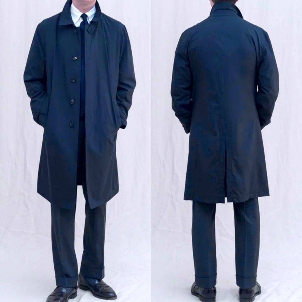 Manto Italy Packable Rain Jacket Lightweight Navy Blue Size US XXL 44 NEW $1147